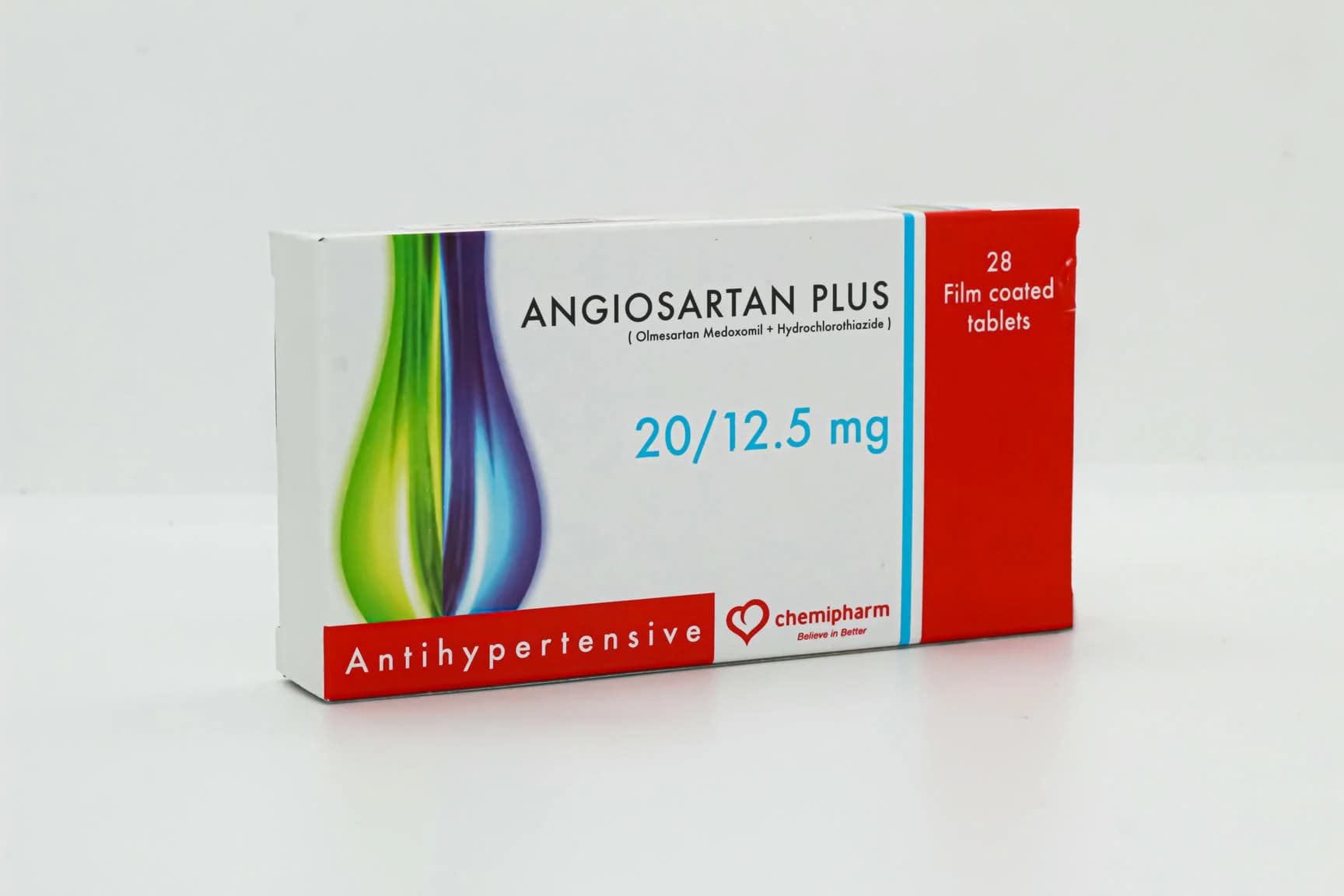 ANGIOSARTAN PLUS 20 - 12.5 MG 28TAB