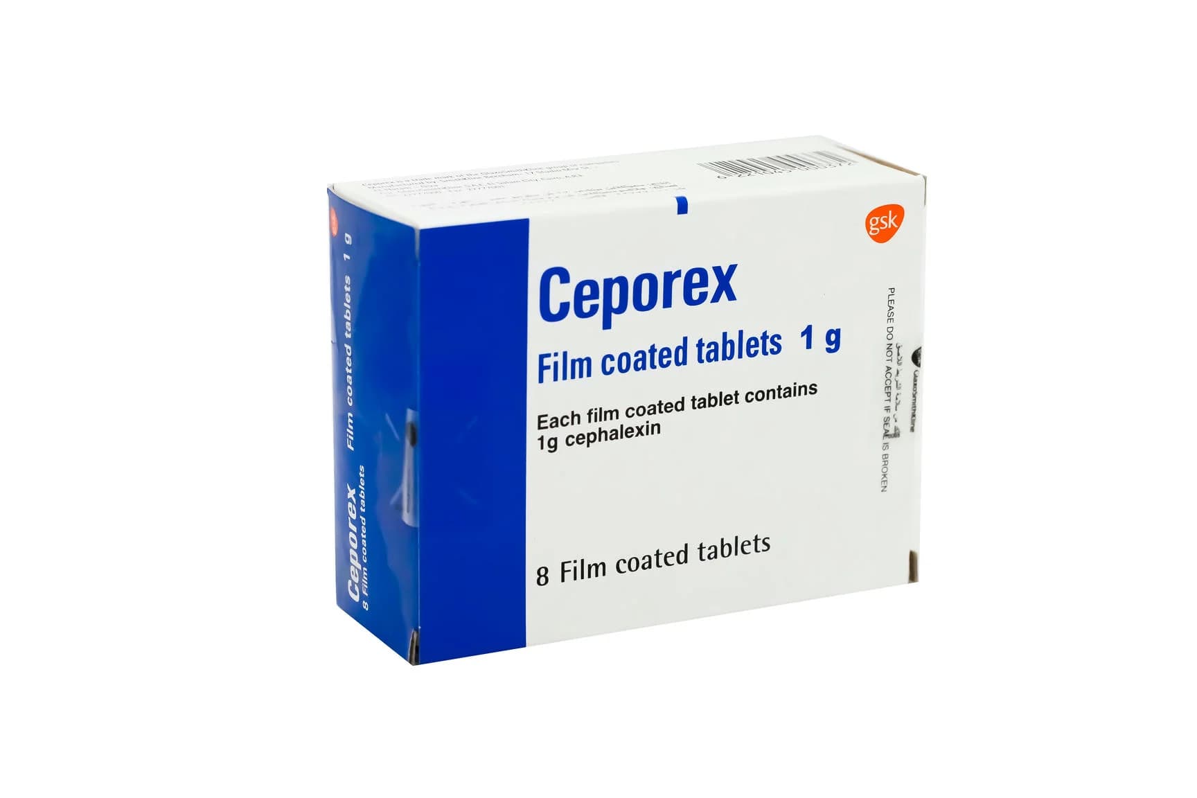 CEPOREX 1 GM 8 TAB NEW