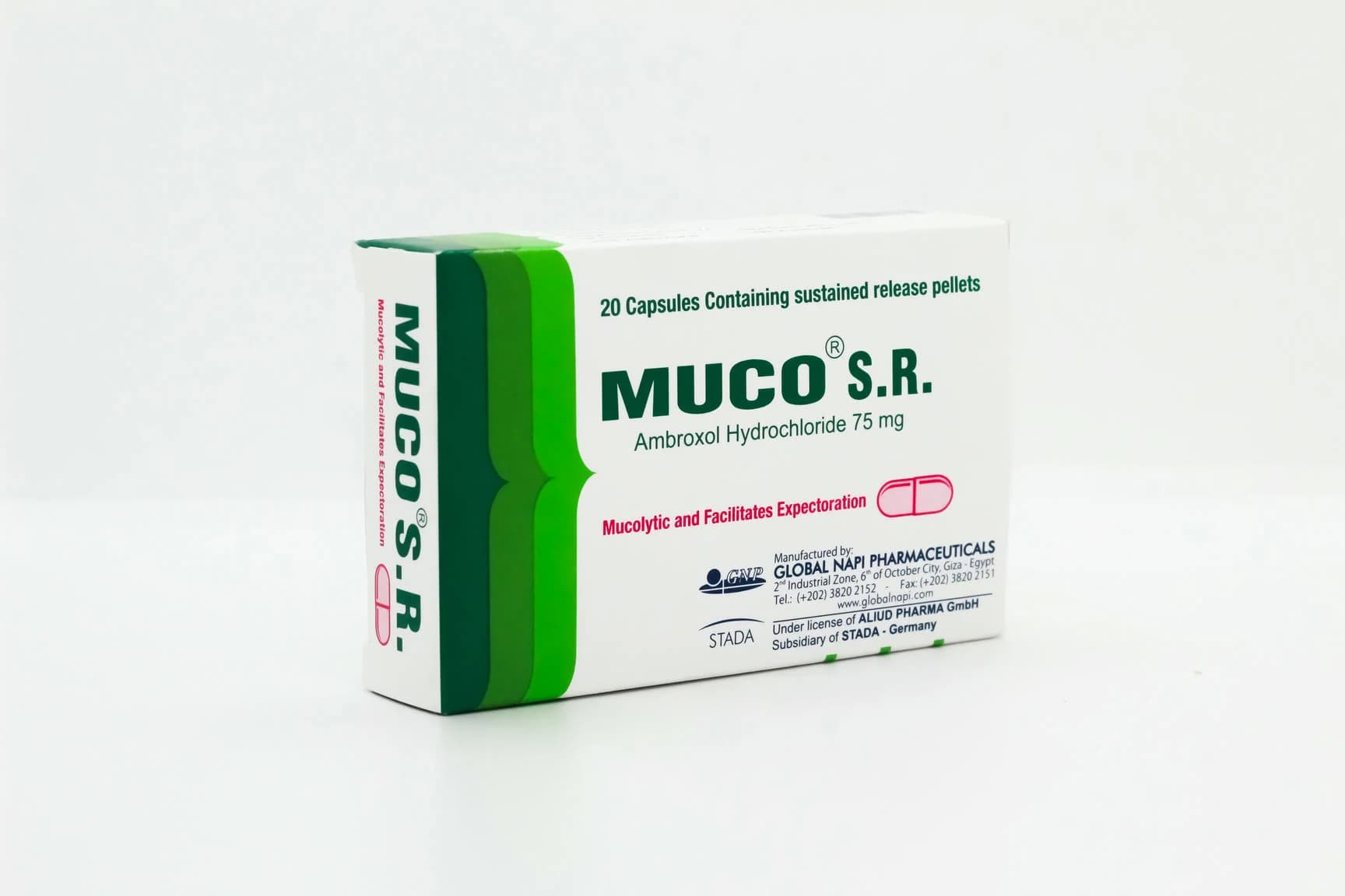 MUCO 20 CAPS S.R 75 MG NEW