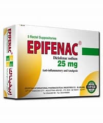EPIFENAC 25 MG SUPP