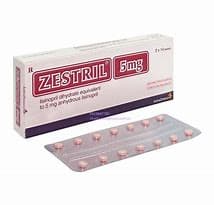 ZESTRIL 5 MG 10 TAB