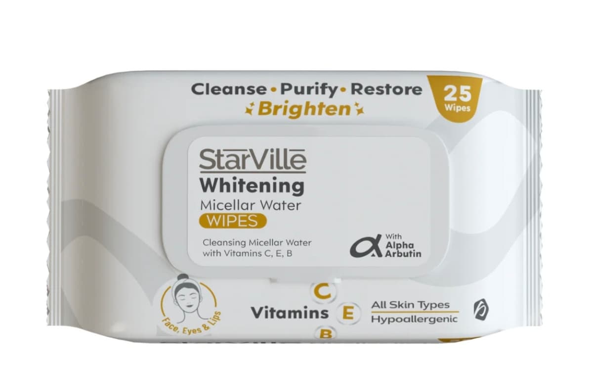 starville whitenging  micellar water wipes