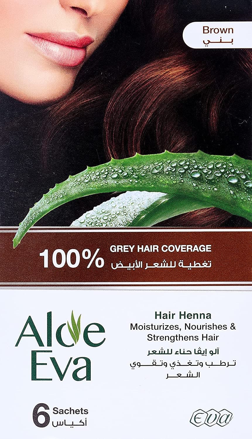 Aloe Eva Hair Henna Brown 6 sachet