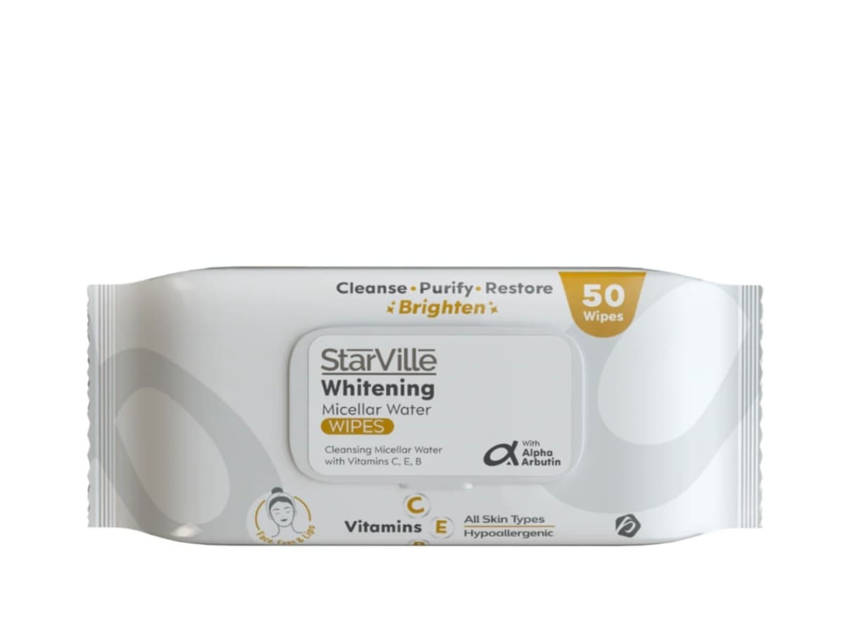 starville whitenging micellar water 50 wipes