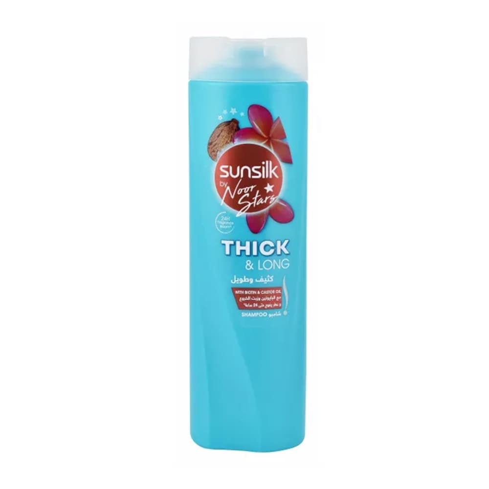 Sunsilk Shampoo Biotin & Castor oil for thick and long hair 180ML
