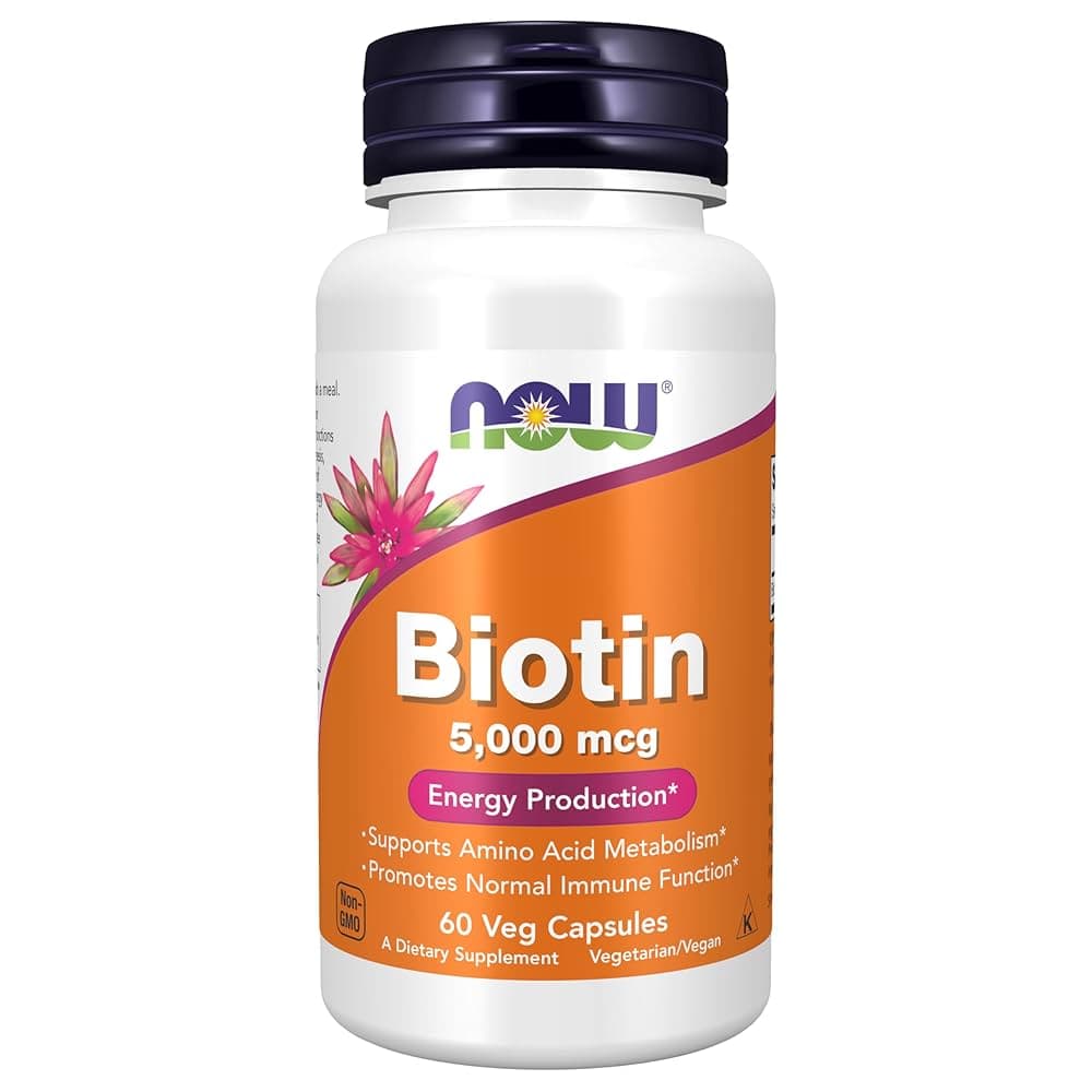 NOW Supplements, Biotin 5,000 mcg 60 cap