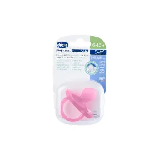 Chicco Physio Soft Neutral Silicon Soother Pink 6-16 M