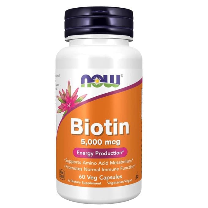 NOW Supplements, Biotin 5,000 mcg 60 cap