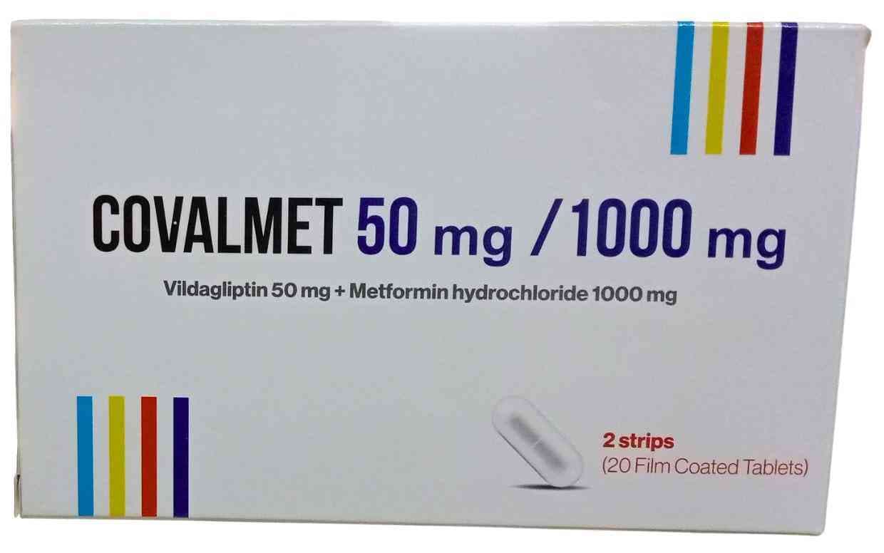 Covalmet 50 mg/1000 mg 20 tab