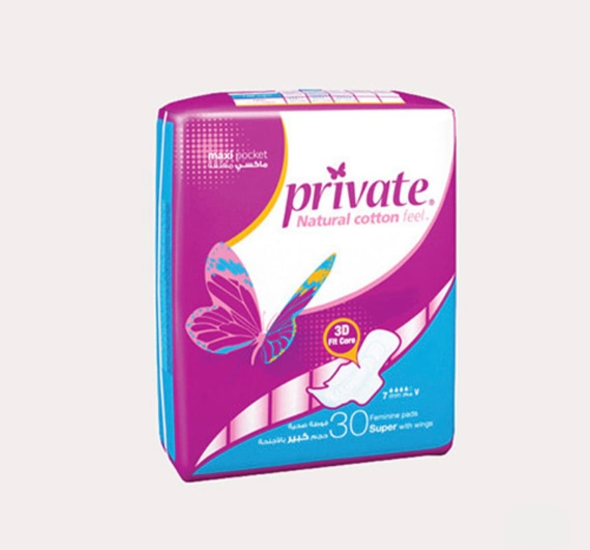 private natural cotton 30 pads