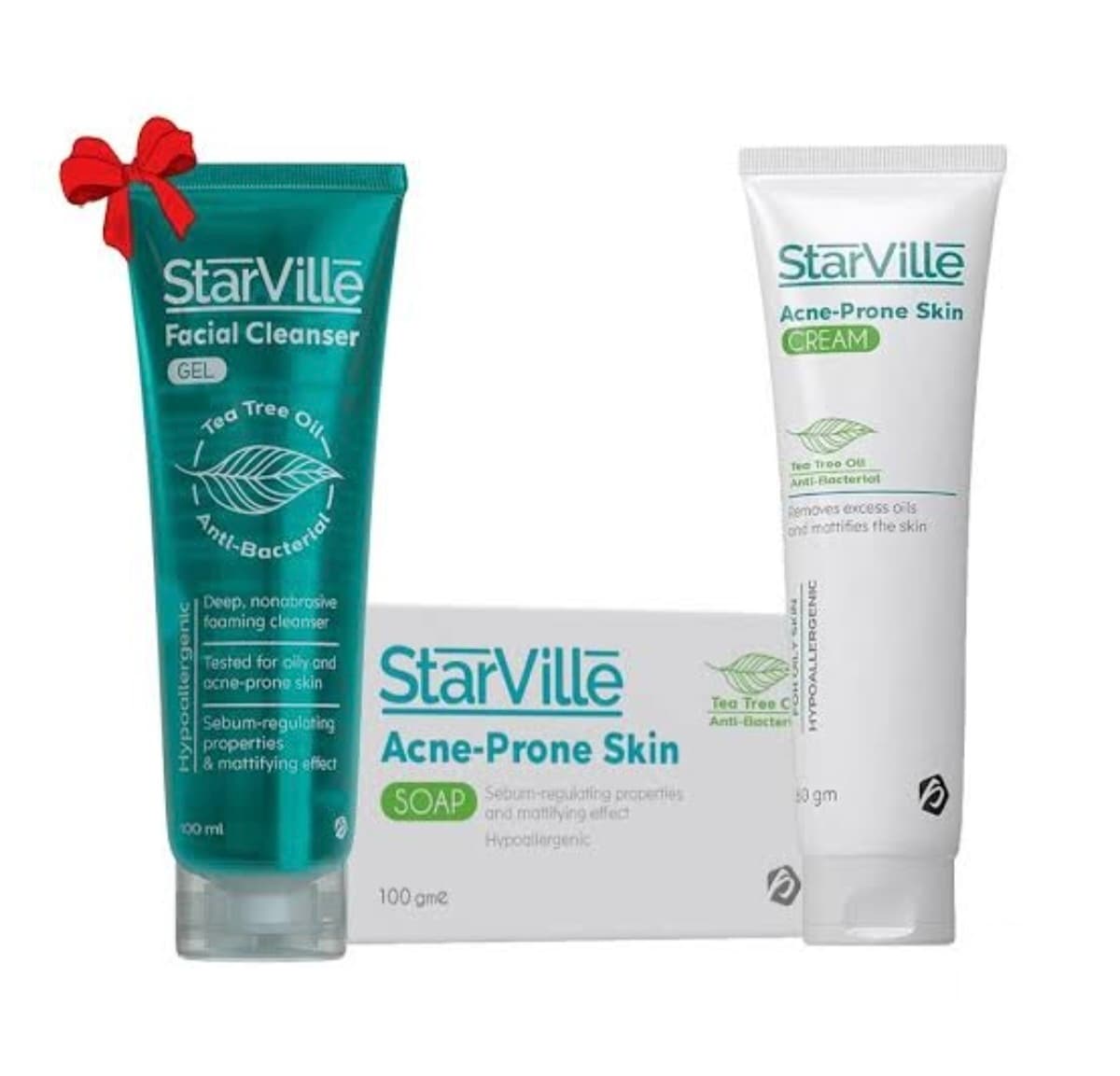 starville cleanser +acne cream +soap 