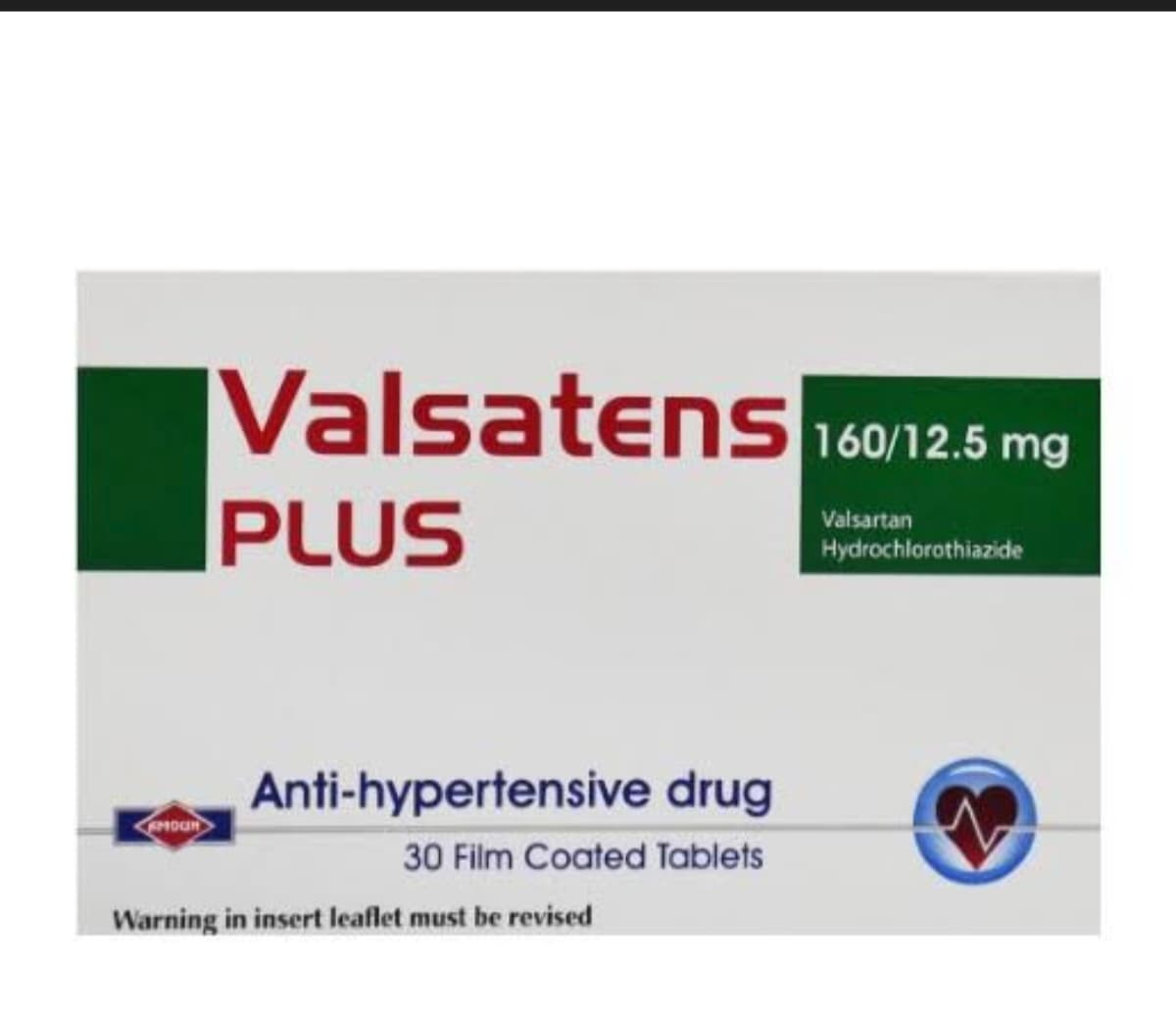 valsatens plus 12.5/160 mg 30 tab  