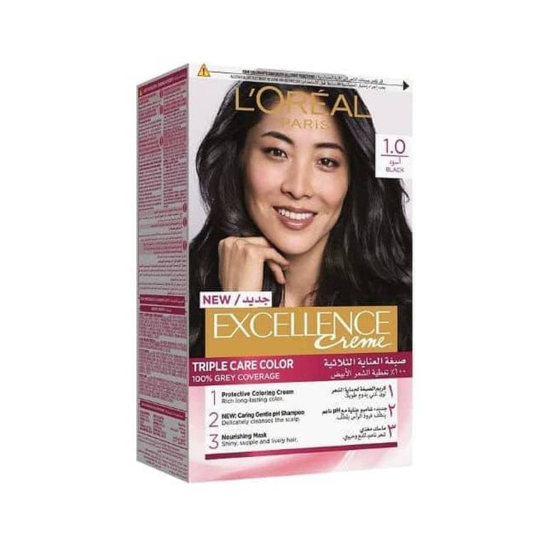 L'Oreal Excellence Creme 1 Black Haircolor 15%