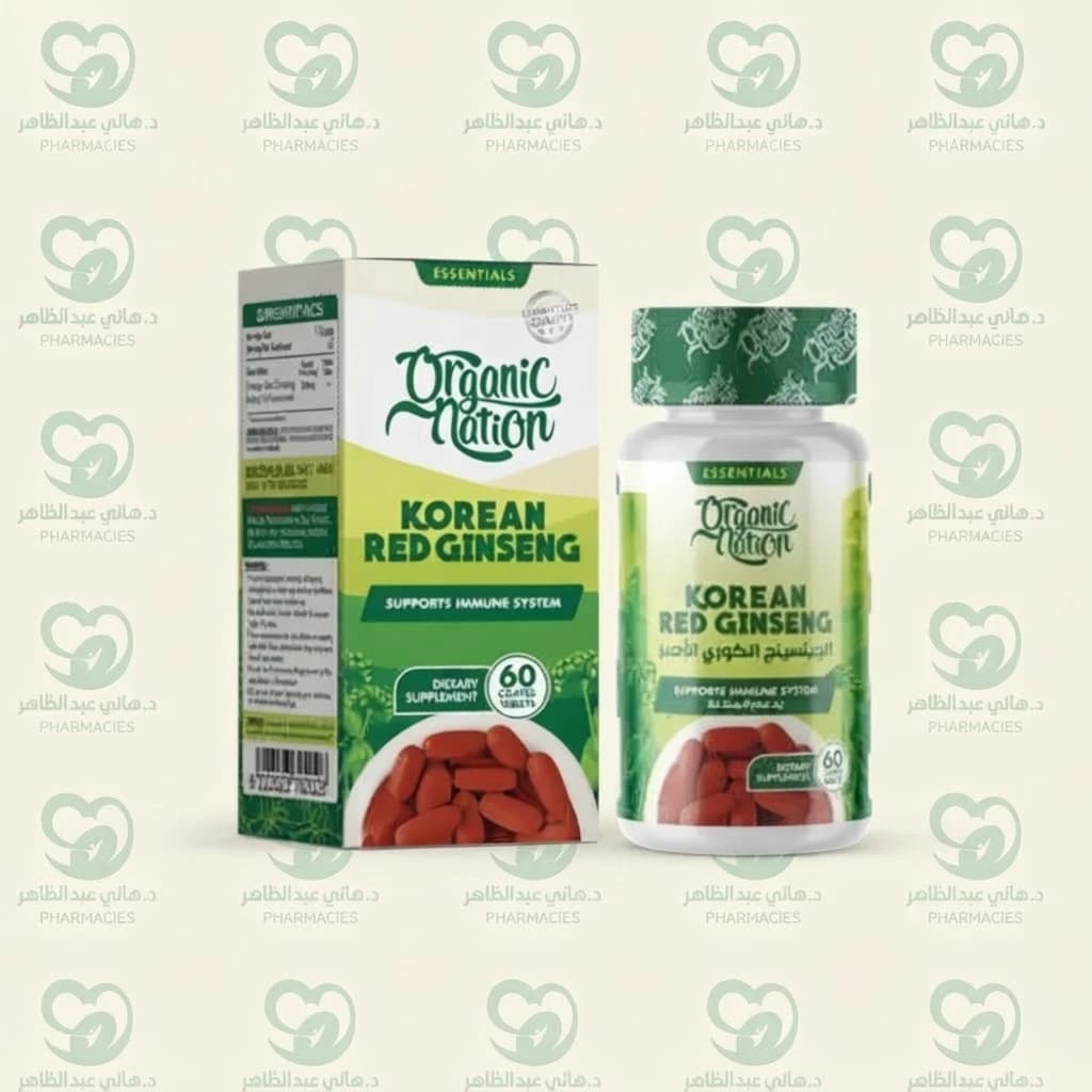 Organic Nation Red Korean Ginseng 60 Tab