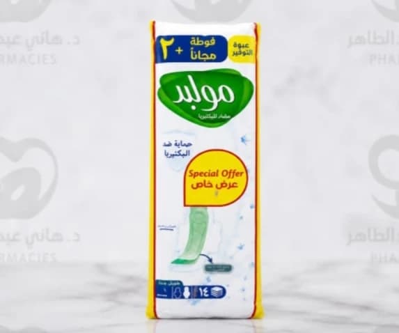 Molped Max Antibacterial Extra Long Pads – 14 Pieces 1+1