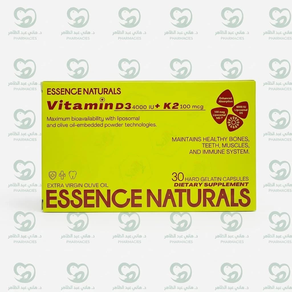 Essence Naturals D3 4000 IU + K2 30 mcg 30 Cap